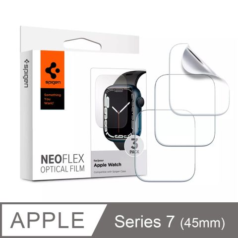 spigen Apple Watch S9/8/7(45mm) Film NeoFlex極輕薄防刮保護貼 (3入組)