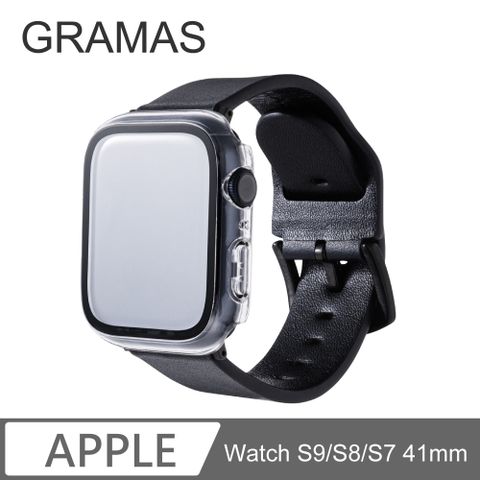 Gramas Apple Watch S9 / S8 / S7 41mm 2 IN 1 高透鋼化漾玻保護殼-透