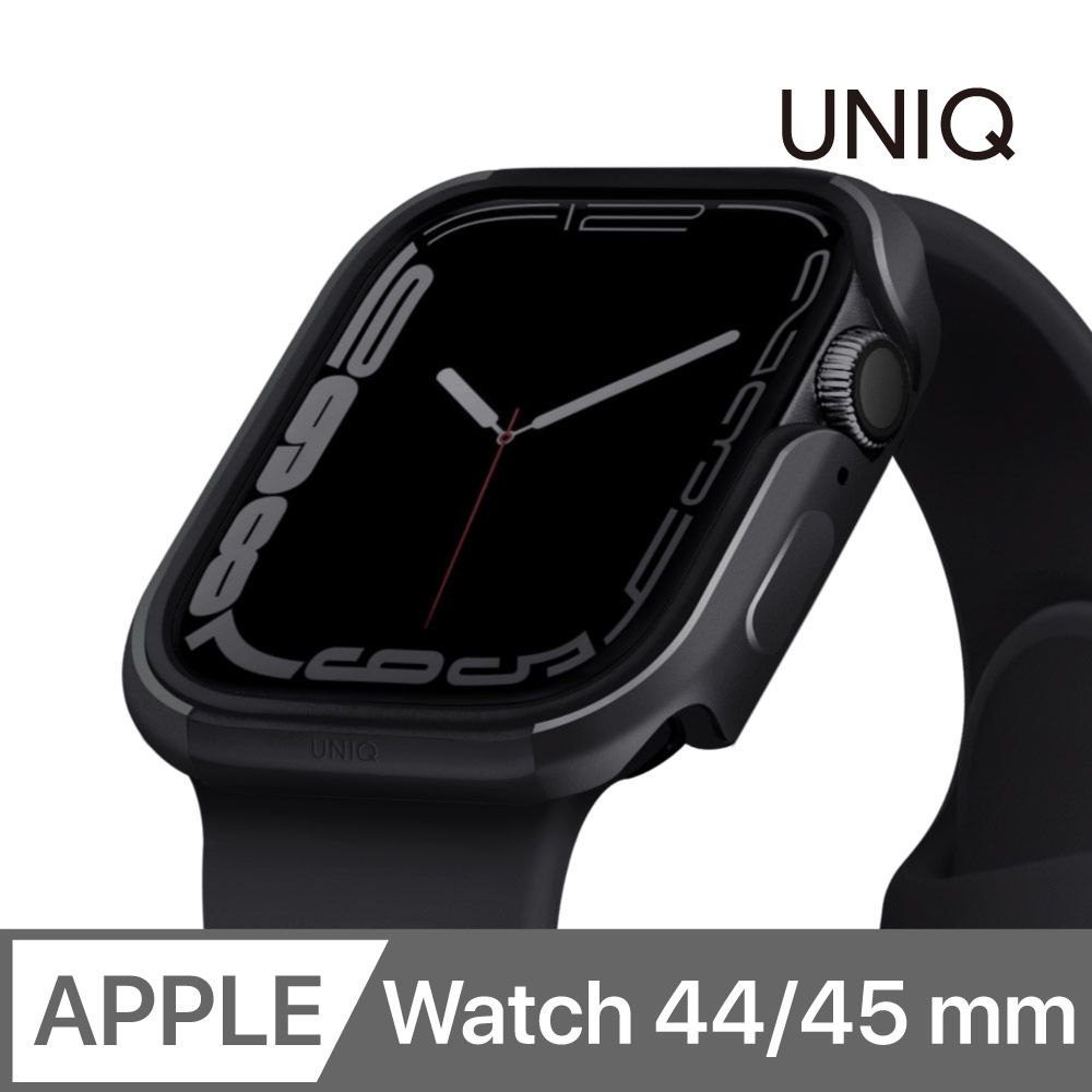 UNIQ  Valencia Apple Watch 輕薄鋁合金防撞保護殼 44/45mm 共用款 黑色