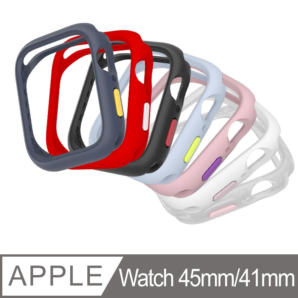 hoda 好貼  Apple Watch Series 7 45mm 柔石防摔手錶保護殼