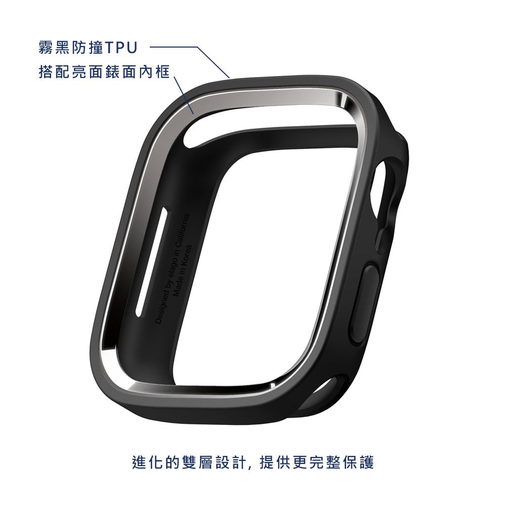 Elago Apple Watch 44/45mm Duo防撞玩色TPU錶框 S9/8/7/6/5/4/SE