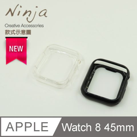 Ninja 東京御用 Apple Watch 8 (45mm)/SE (44mm)晶透款TPU清水保護套