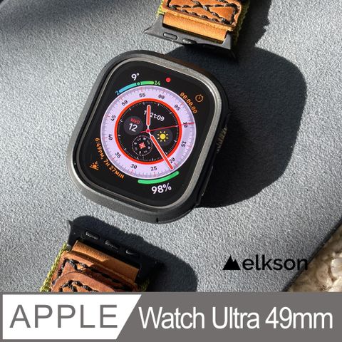 加拿大elkson Apple Watch Ultra 49mm Quattro Max軍規保護殼+保護貼套組(附貼膜神器)