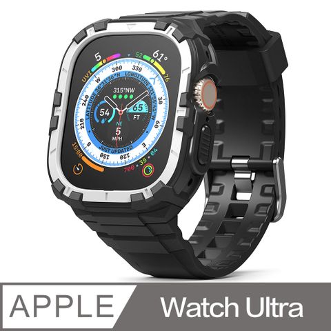 Rearth Ringke Apple Watch Ultra 抗震保護殼與錶帶組(白)