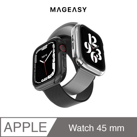 MAGEASYOdyssey Glossy Edition 鋁合金手錶保護殼Apple Watch 9/8/7,45mm