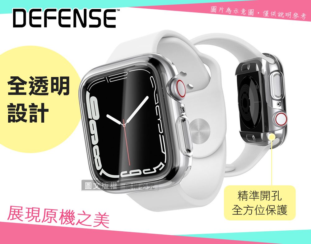 刀鋒360X系列Apple Watch Ultra (49mm) 全包覆透明軟膠防撞殼