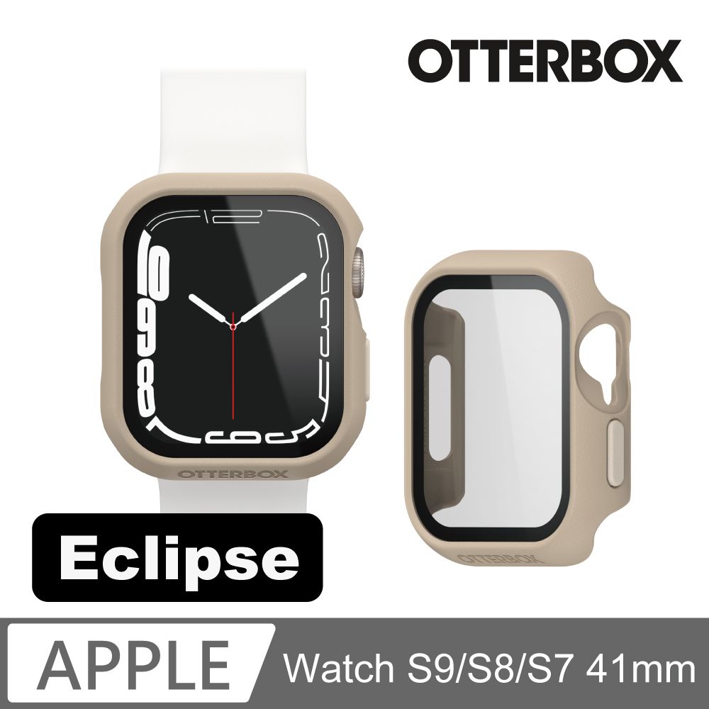 OTTERBOX  Apple Watch S9 / S8 / S7 41mm Eclipse 高透防護玻璃錶殼-米色