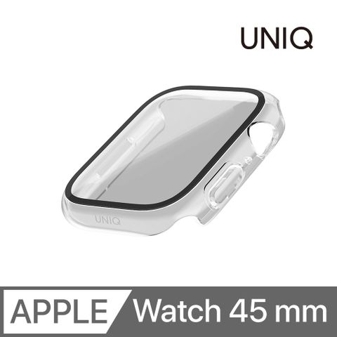 UNIQ Apple Watch Nautic IP68 防潑水防塵超輕量曲面玻璃錶殼 45 mm 透明