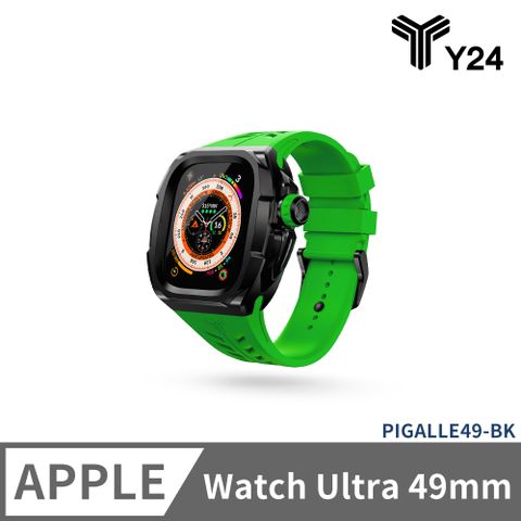 贈三合一無線充電盤【Y24】Apple Watch Ultra 49mm 不鏽鋼防水保護殼 PIGALLE49-BK