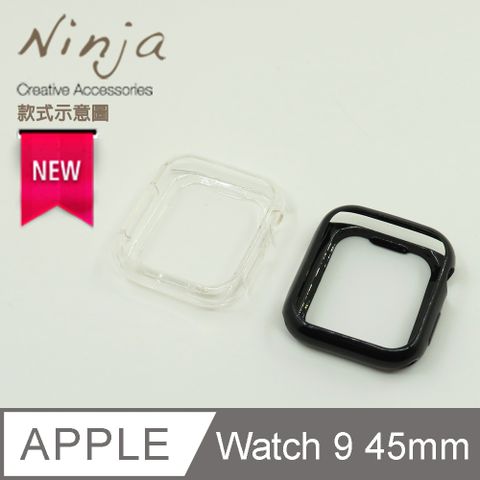 【東京御用Ninja】Apple Watch 9 (45mm)/SE (44mm)晶透款TPU清水保護套