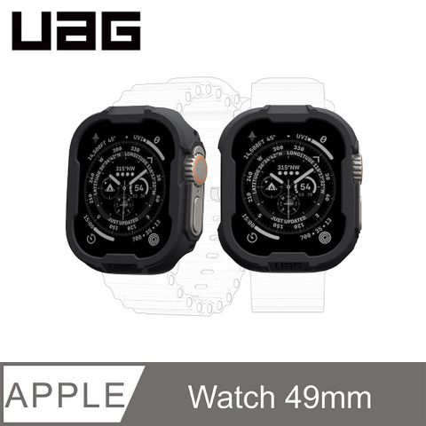 UAG Apple Watch Ultra/Ultra 2(49mm) 耐衝擊保護殼-黑