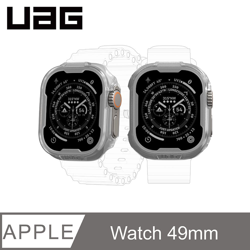 UAG Apple Watch Ultra/Ultra 2(49mm) 耐衝擊保護殼-透明- PChome 24h購物