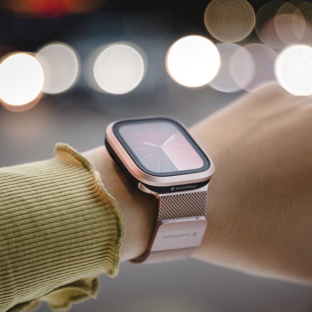 SwitchEasy 魚骨牌 Apple Watch 41mm Modern Hybrid鋼化玻璃鋁合金保護殼