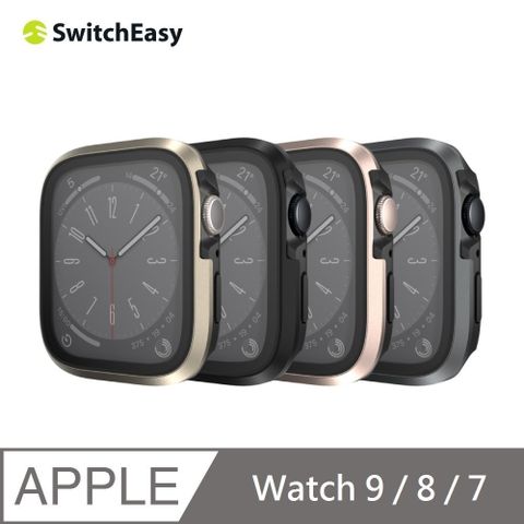 SwitchEasy 魚骨牌 Modern Hybrid Apple Watch 9H鋼化玻璃鋁合金手錶保護殼