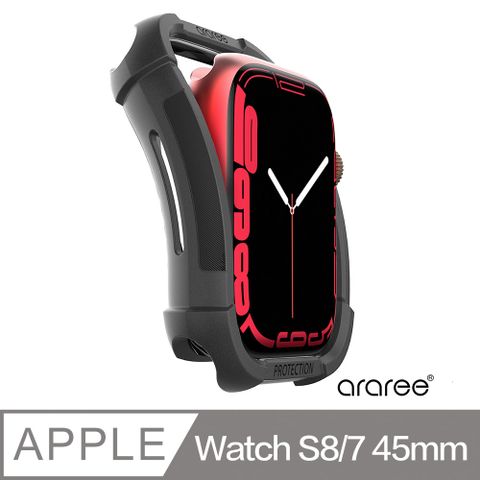Araree Apple Watch S9/8/7 45mm 抗震保護殼(黑)