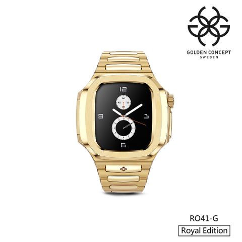 優雅和經典風格的象徵【Golden Concept】APPLE WATCH 41mm 金色不銹鋼錶帶 18K金不銹鋼錶框 WC-RO41-RG
