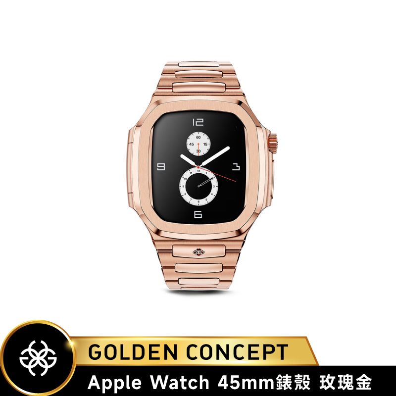 Golden Concept Apple Watch 45mm 玫瑰金不銹鋼錶帶 玫瑰金錶框 WC-RO45-RG