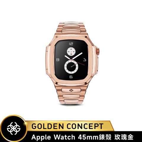 【Golden Concept】Apple Watch 45mm 玫瑰金不銹鋼錶帶 玫瑰金錶框 WC-RO45-RG