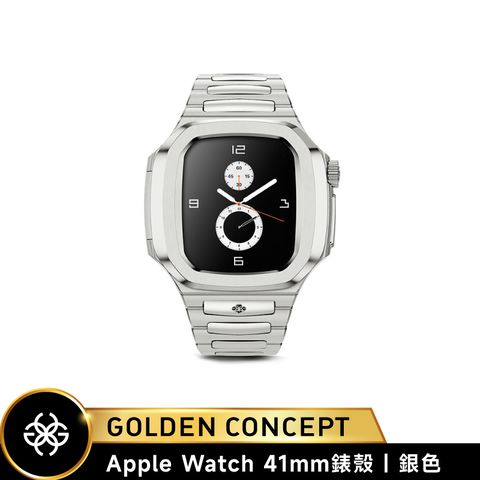◤送原廠紙袋◢【Golden Concept】Apple Watch 41mm 銀不銹鋼錶帶 銀錶框 WC-RO41-SL