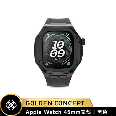 ◤送原廠紙袋◢【Golden Concept】Apple Watch 45mm 黑橡膠錶帶 黑錶框 WC-SPIII45-BK-BK