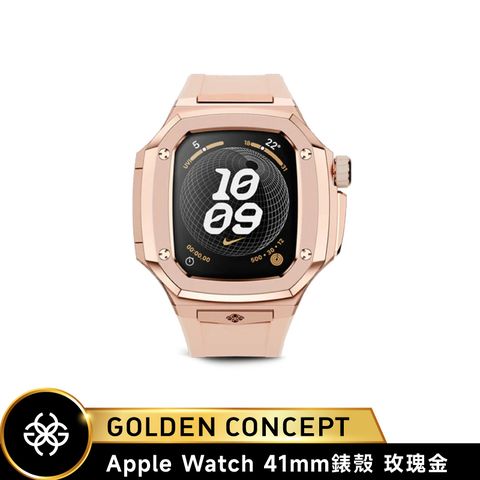 ◤送原廠紙袋◢【Golden Concept】Apple Watch 41mm 玫瑰金橡膠錶帶 玫瑰金錶框 WC-SPIII41-RG