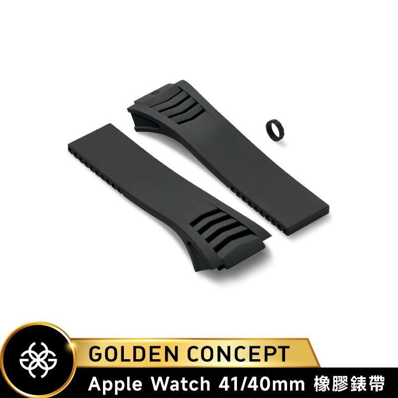 Golden Concept Apple Watch 黑橡膠錶帶 (41/40mm) WS-RS41-BK