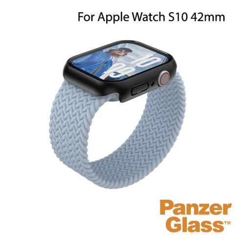 PanzerGlass Apple Watch S10 42mm 全方位防護高透鋼化漾玻保護殼-黑