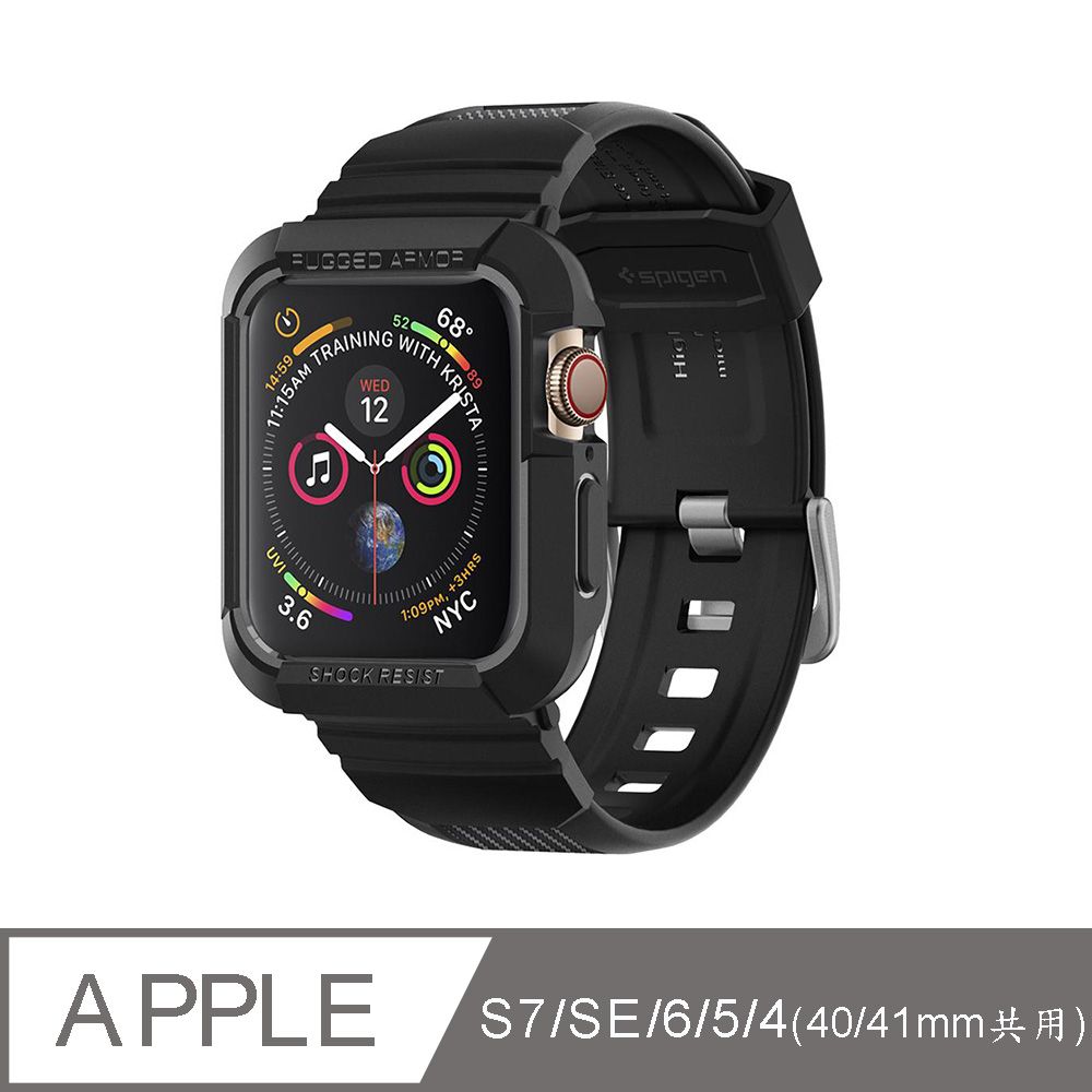 spigen Apple Watch 7/SE/6/5/4 (40/41mm共用) Rugged Armor Pro-防摔保護殼專業版