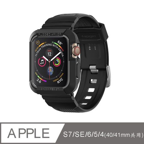 錶殼+錶帶一體成形SGP / Spigen Apple Watch 7/SE/6/5/4 (40/41mm共用) Rugged Armor Pro-防摔保護殼專業版