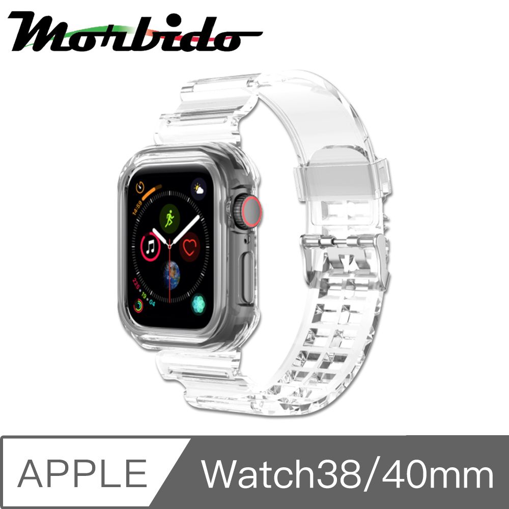 Morbido 蒙彼多  Apple Watch 38/40mm 經典透明 一體成型運動錶帶