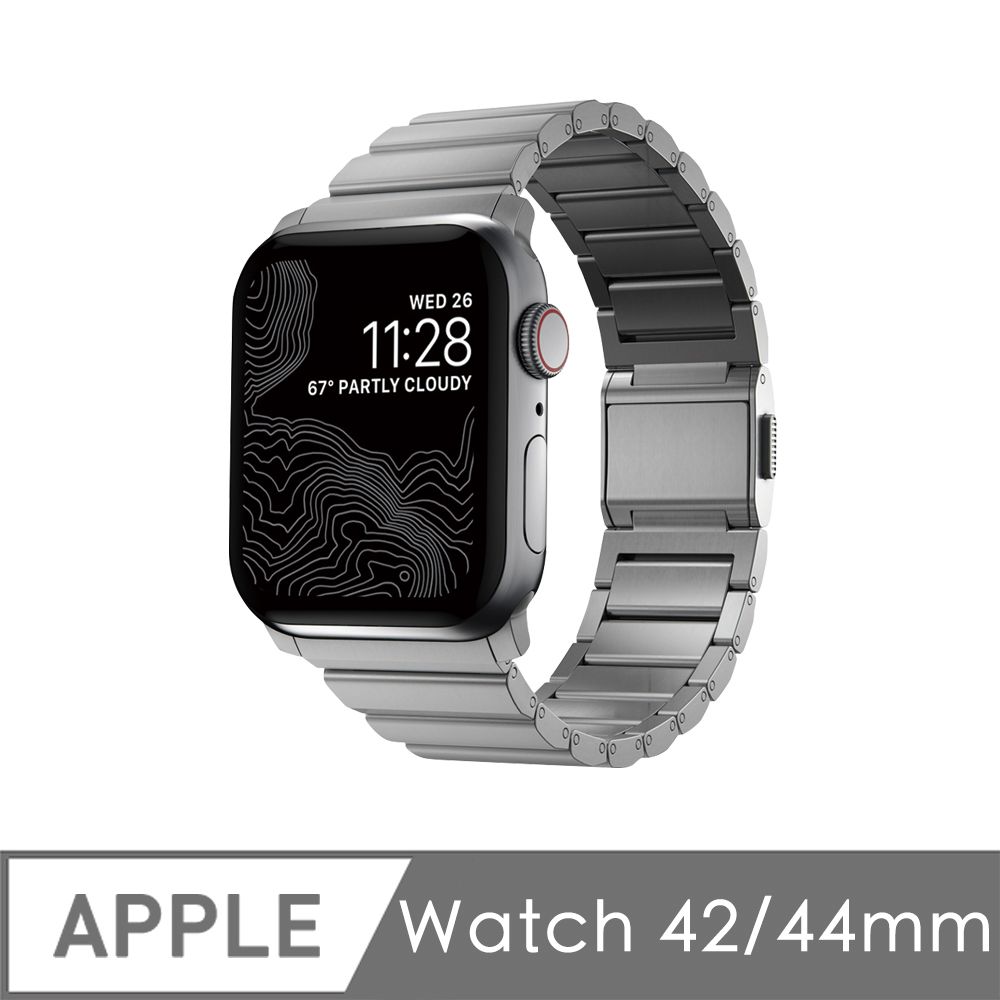 NOMAD 全球限量Apple Watch 鈦金屬錶帶2021新款-44/42mm (銀) - PChome