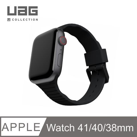 UAG [U] Apple Watch 38/40/41mm 透氣矽膠錶帶-黑