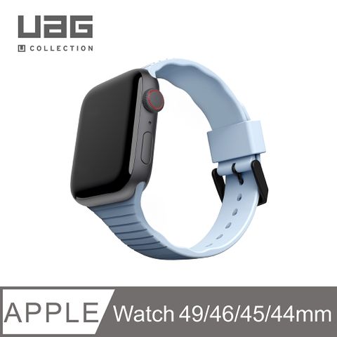 [U] Apple Watch 42/44mm 透氣矽膠錶帶-藍