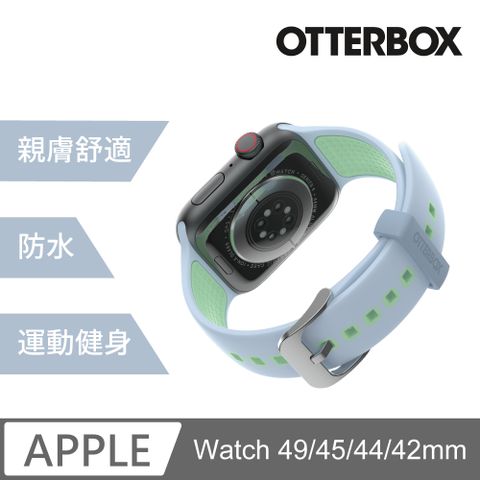 OTTERBOX Apple Watch 42/44/45/49mm 運動矽膠錶帶-灰綠