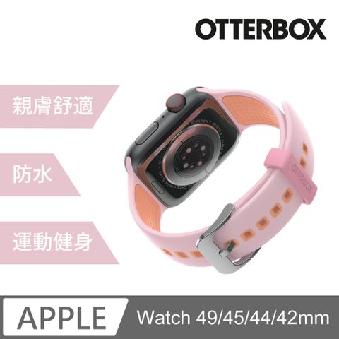 OTTERBOX Apple Watch 42/44/45/49mm 運動矽膠錶帶-粉橙