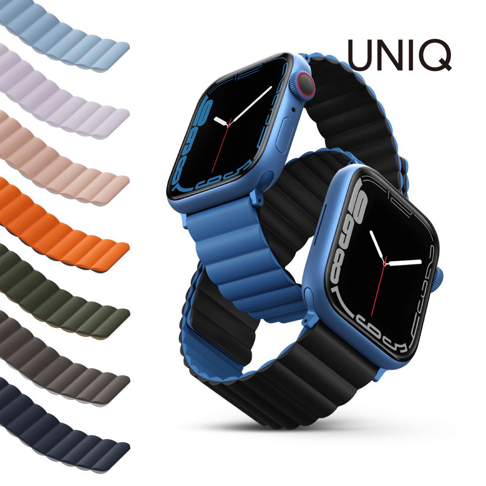 UNIQ Revix Apple Watch 雙色防水矽膠磁吸錶帶38/40/41mm & 42/44/45mm