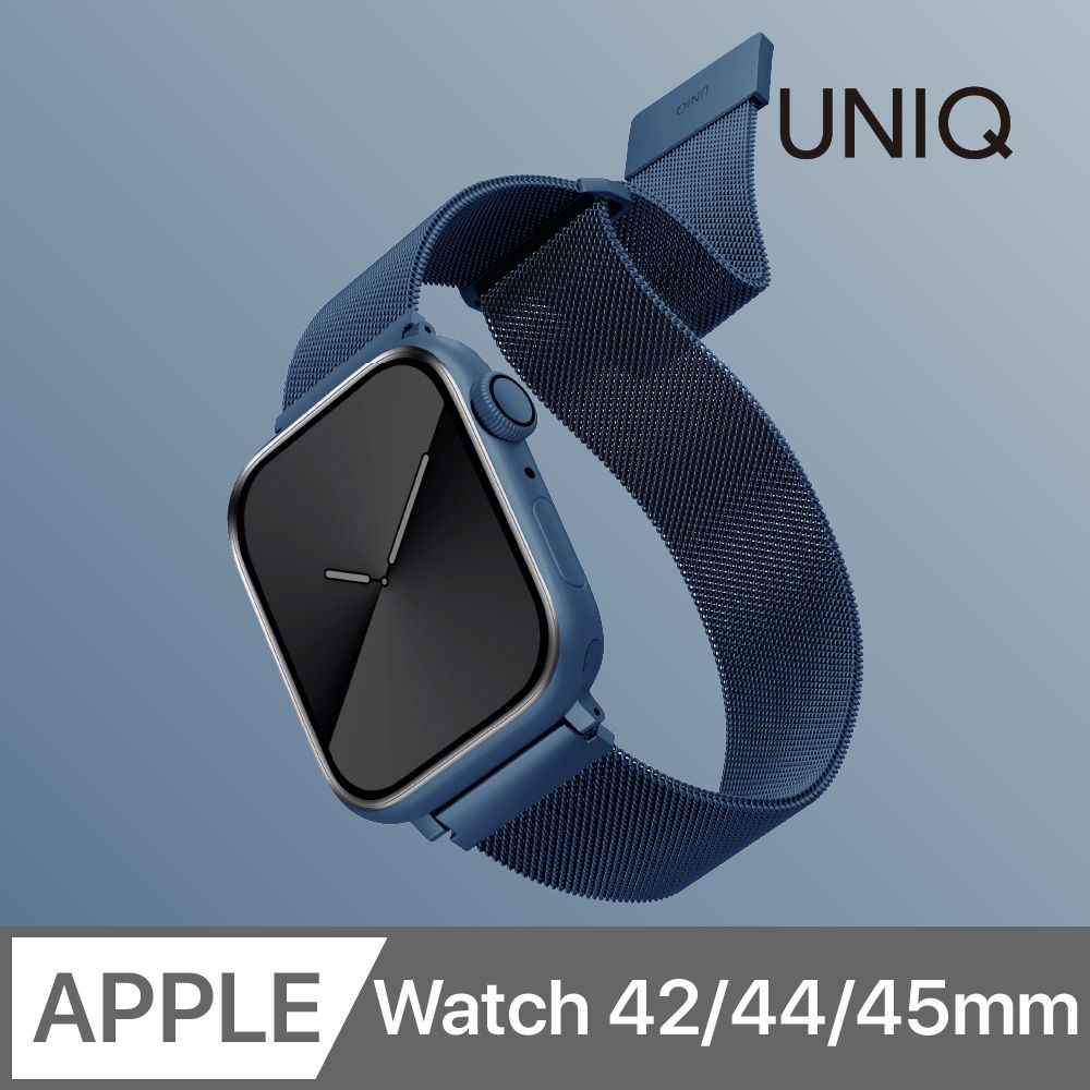 UNIQ  Dante Apple Watch 不鏽鋼米蘭磁扣錶帶 42/44/45mm 共用款 藍色