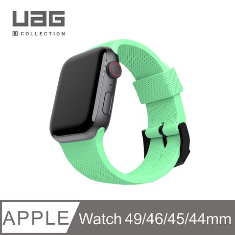 [U] Apple Watch 42/44/45mm 舒適矽膠錶帶-綠