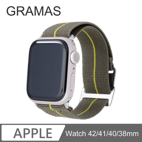 Gramas Apple Watch 38/40/41mm 法國海軍帆布錶帶-綠