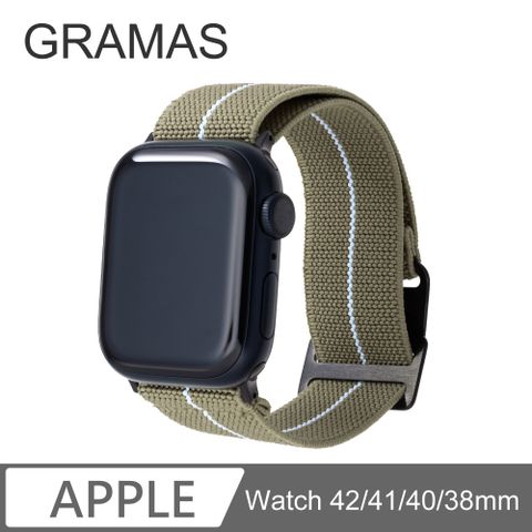 Gramas Apple Watch 38/40/41mm 法國海軍帆布錶帶-橄欖綠