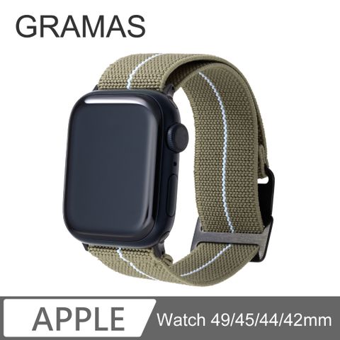 Gramas Apple Watch 42/44/45/49mm 法國海軍帆布錶帶-橄欖綠