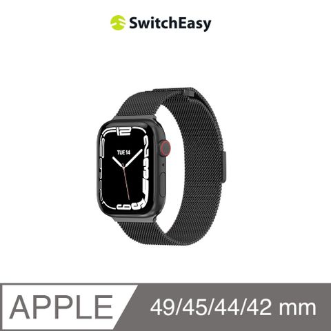 魚骨牌 SwitchEasyMesh 不鏽鋼米蘭磁扣錶帶Apple Watch Ultra/9/8/7,42/44/45/49mm 黑色