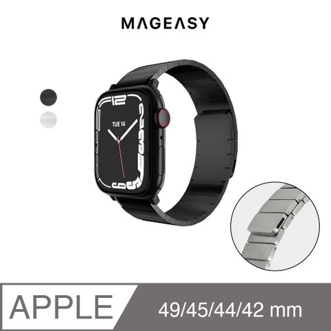 MAGEASYMaestro M 不鏽鋼磁吸鏈式錶帶Apple Watch Ultra/9/8/7,42/44/45/49mm 黑色