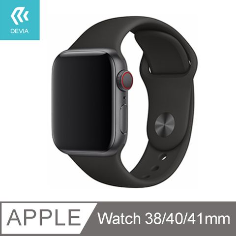 DEVIA  Apple Watch 矽膠錶帶38/40/41mm共用款-黑色