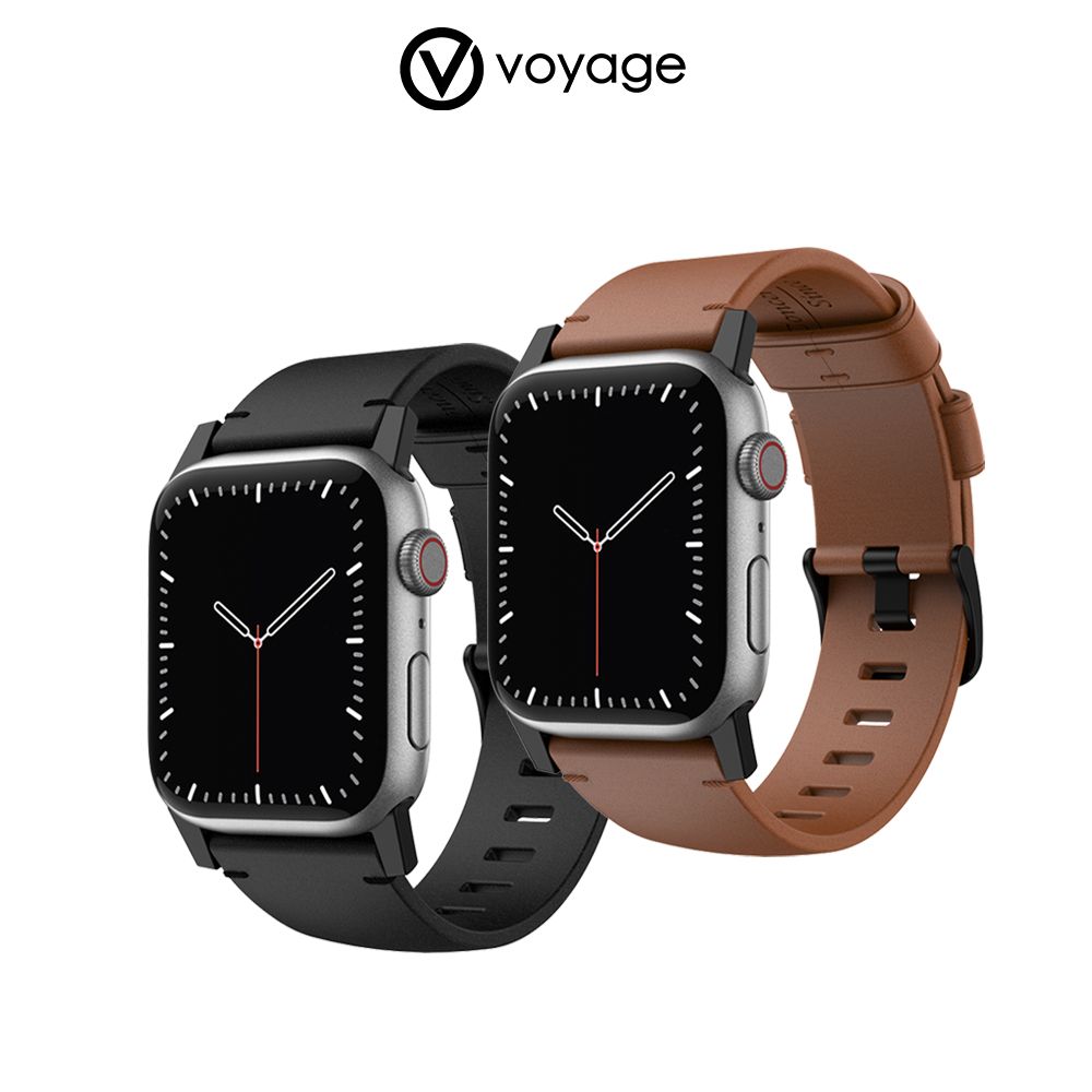 VOYAGE 義大利精品植鞣牛皮錶帶-49/46/45/44/42mm(Apple Watch 1-10代 & SE & Ultra、Ultra 2 適用)