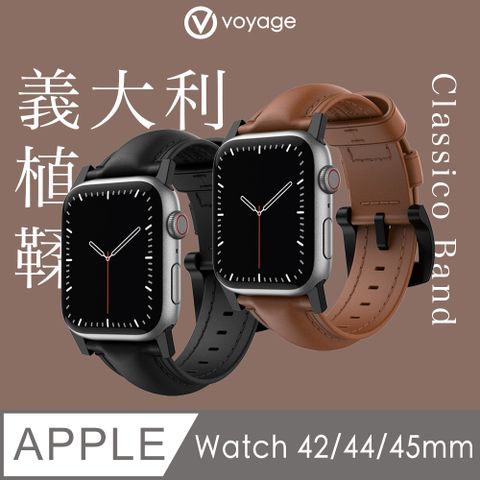 VOYAGE 義大利經典植鞣牛皮錶帶-49/46/45/44mm(Apple Watch 1-10代 & SE & Ultra、Ultra 2 適用)