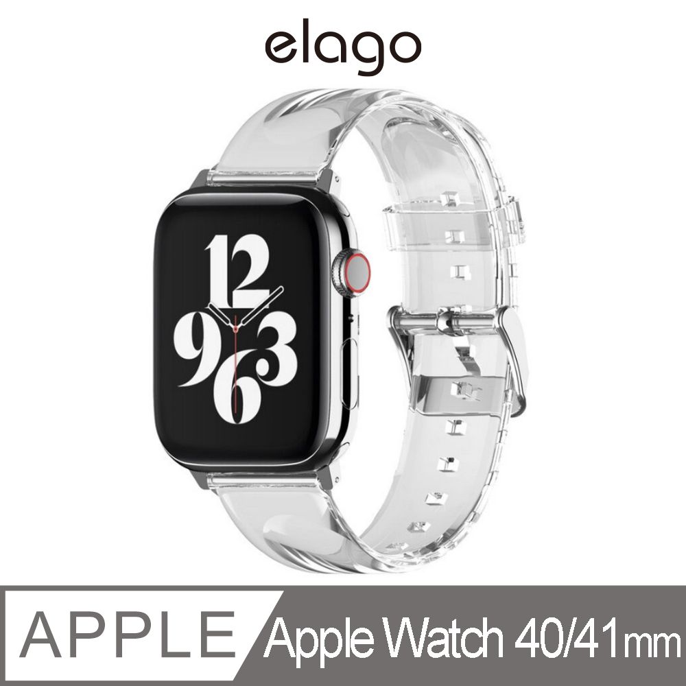 Elago Apple Watch 40/41mm優質超透明TPU錶帶 S8/7/6/5/4/SE