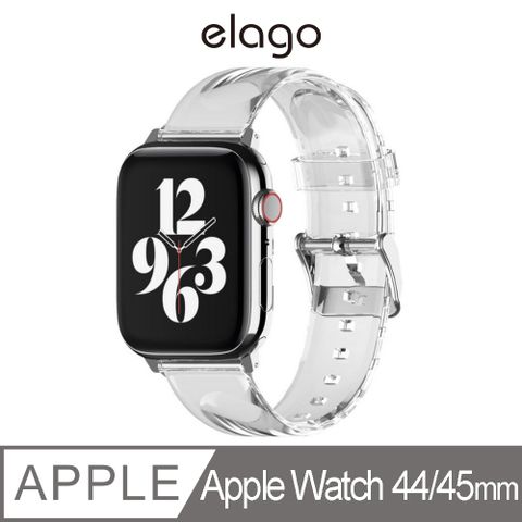 【elago】Apple Watch 44/45mm優質超透明TPU錶帶 S8/7/6/5/4/SE