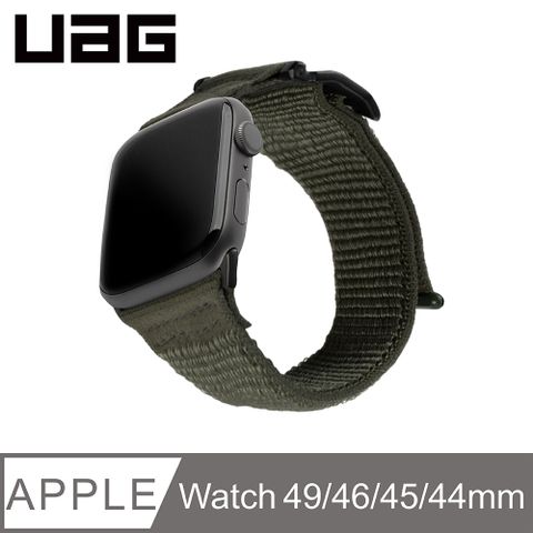 UAG Apple Watch 42/44/45/46/49mm 時尚尼龍錶帶V2-軍綠