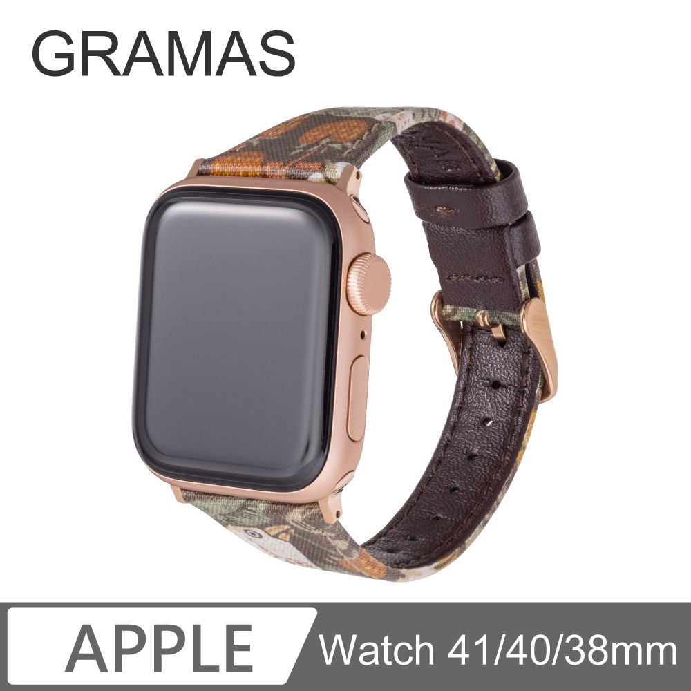 Gramas  Apple Watch 38/40/41mm 仕女彩繪錶帶 BEST OF MORRIS 聯名限量款-棕色